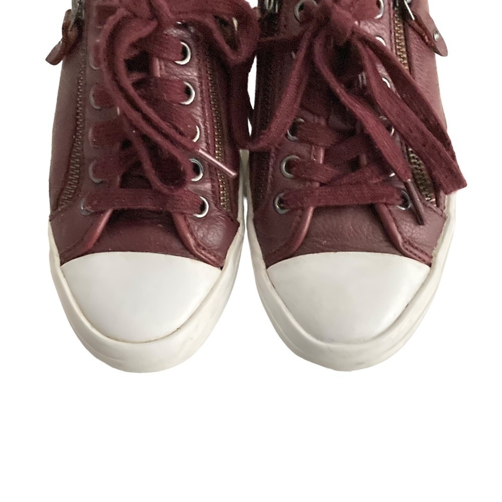 Coach Burgundy Empire Zipper Sneakers - Picture 3 of 12